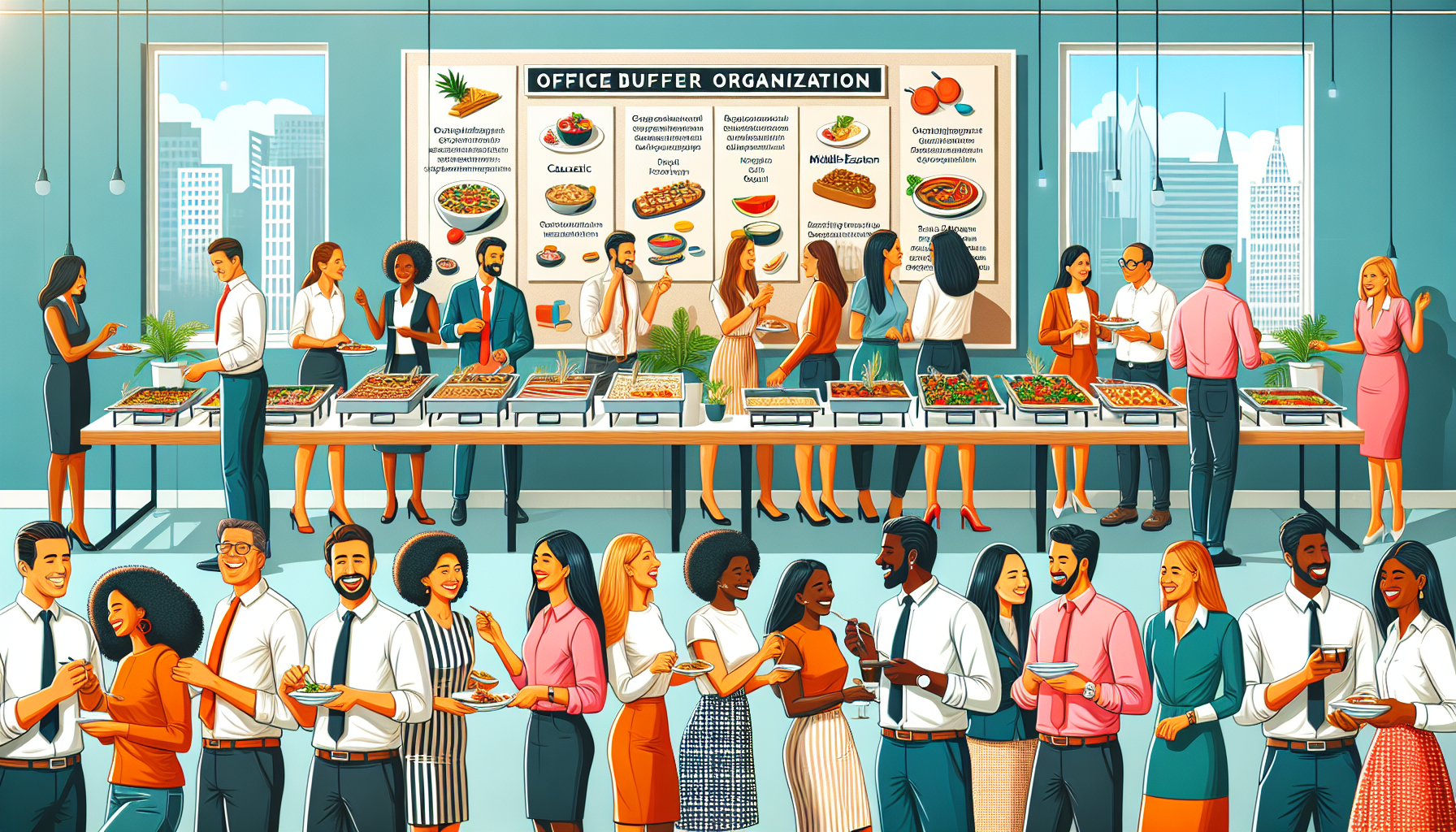 Организация офисного фуршета: рекомендации и идеи